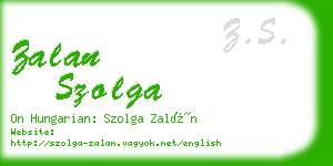 zalan szolga business card